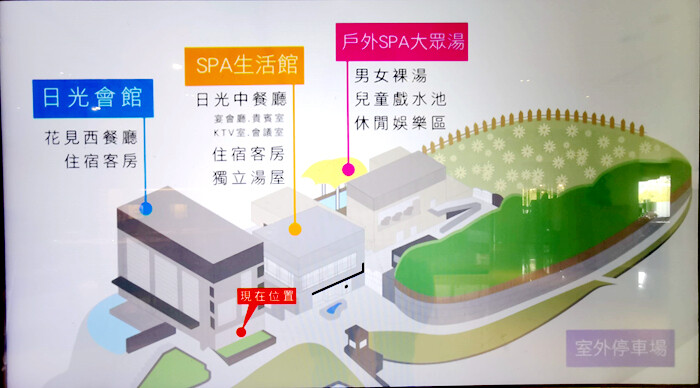 台中日光溫泉會館》房內美人湯池,湯湯屋大眾泡湯池、兒童遊戲室、陽光花園夜晚變星空夜吧