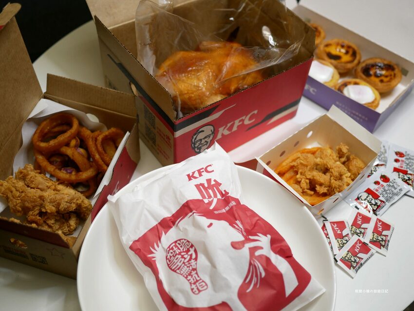 【台中美食】肯德基紐澳良烤雞，季節限定新品，需前一天預約！芋見雲朵蛋塔好吃。 @熊寶小榆の旅遊日記