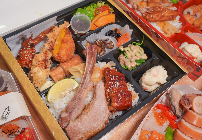 媲美日本鐵路便當級的北海道烏賊飯，3款極上日式餐盒120元、150元、250元有3~4主菜滿足吃！！