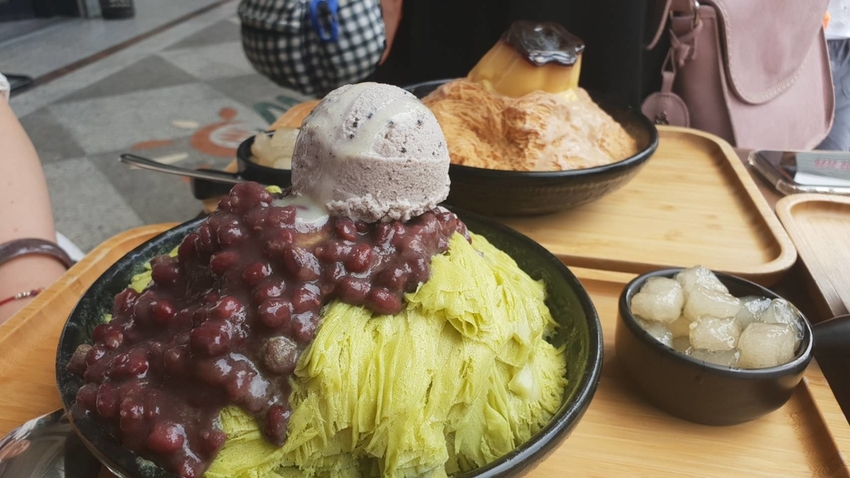 【宜蘭.礁溪】冰雪雪花冰40年老店。大推花生雪花冰+抹茶紅豆冰