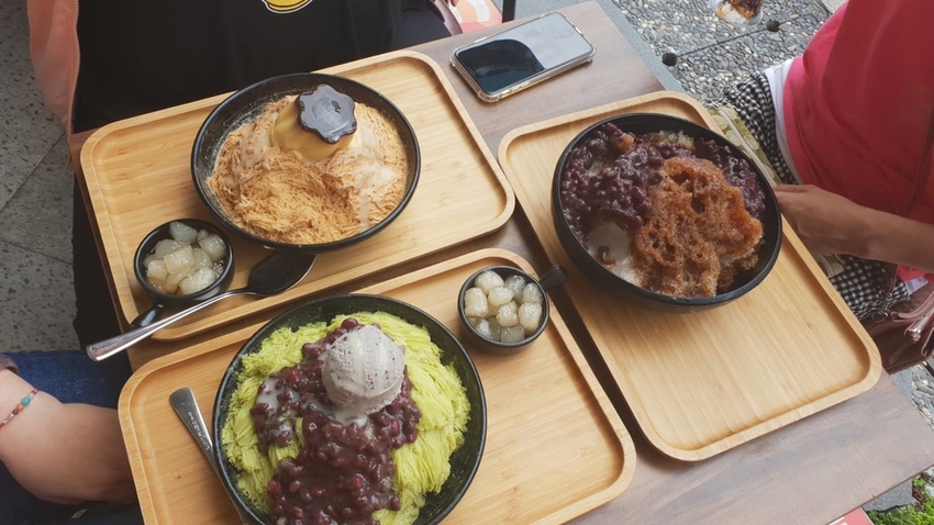 【宜蘭.礁溪】冰雪雪花冰40年老店。大推花生雪花冰+抹茶紅豆冰