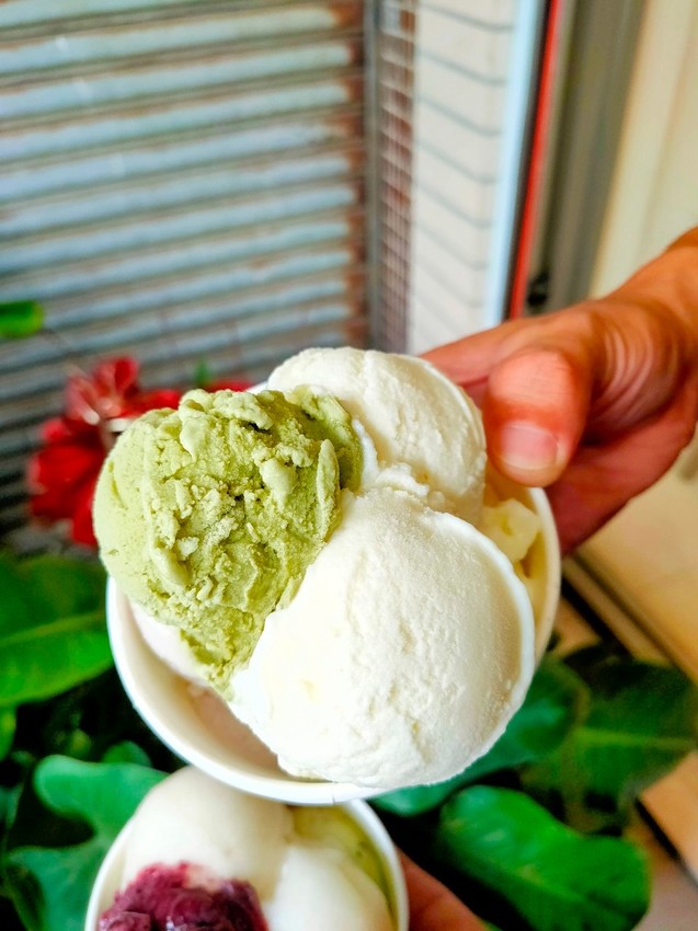 桃園平鎮美食-吉旺綿綿冰-很佛系營業的綿綿冰，6球45元到底是要賺什麼 @民宿女王芽月-美食.旅遊.全台趴趴走