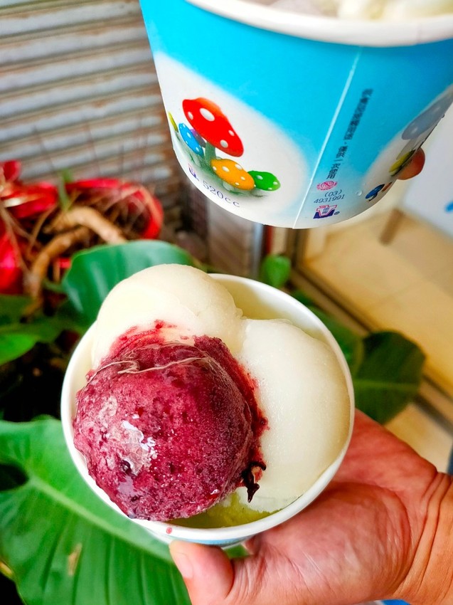 桃園平鎮美食-吉旺綿綿冰-很佛系營業的綿綿冰，6球45元到底是要賺什麼 @民宿女王芽月-美食.旅遊.全台趴趴走