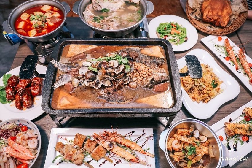 初宴烤魚川菜。愛吃烤魚吃一波，推出不辣版 蛤蜊山豆花烤魚！經典手路菜 芋頭鴨爐,大甲芋頭米粉鍋,金瓜米粉