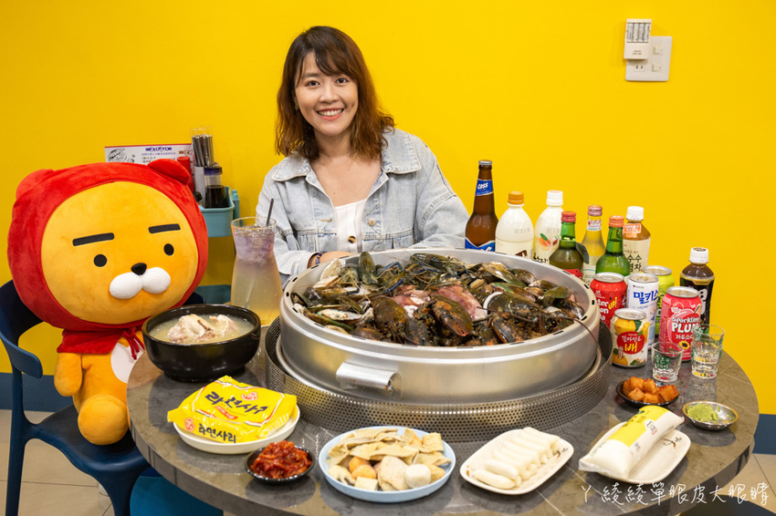 韓蚌蚌海鮮研究院新竹店｜不用飛韓國就可以吃到巨無霸海鮮鍋！兩人就能開鍋，網美必拍浴缸月亮獨角獸照