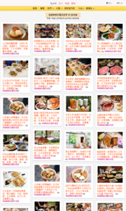 海綿飽飽的鳳梨城堡的美食牆