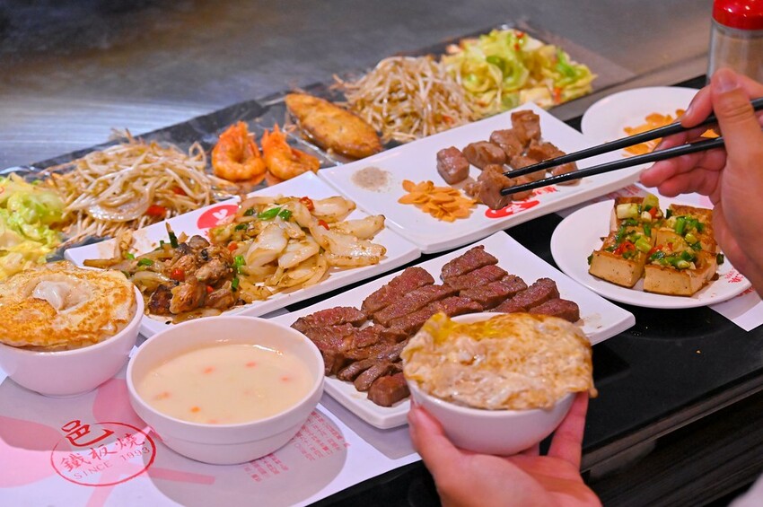 台中市東區台中30年精緻又平價台中鐵板燒老字號 獨享海陸特餐整桌超豐盛/邑鐵板燒