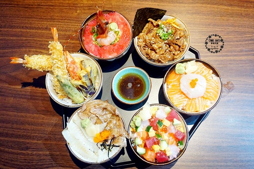 敘敘食光，台中北區中國醫美食，迷你丼超可愛，6種口味生食/熟食丼飯一次滿足 - Cyndi loves享食天堂