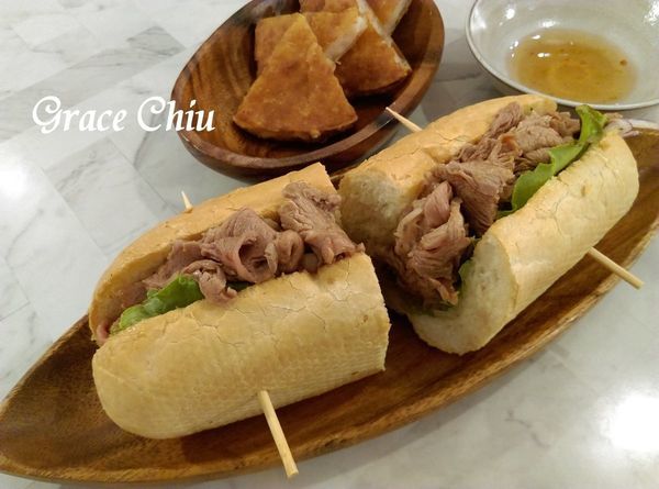 烤牛肉越式法包 越亮 微風北車店 越南麵包 台北越式料理 台北越南料理