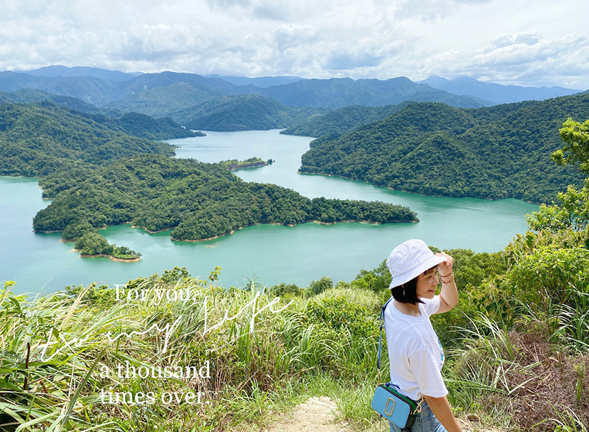 新北石碇鱷魚島、山嵐疊疊碧綠翡翠水庫、友善小車不用爬直接攻頂