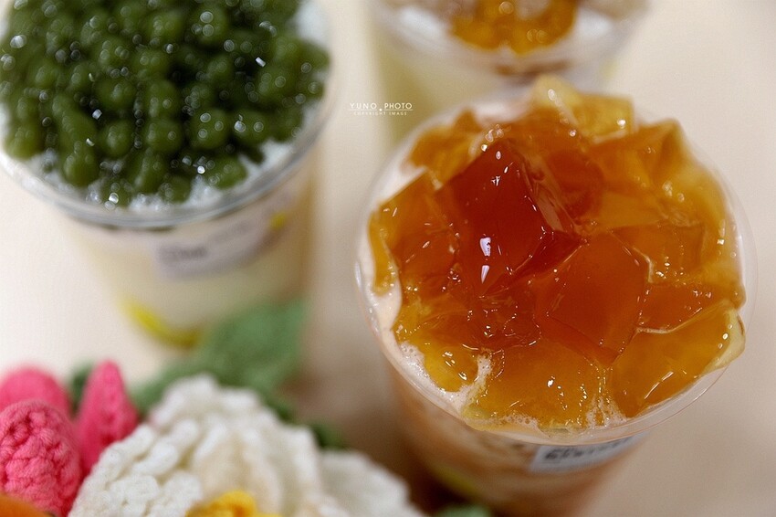 以台灣水果研發創意手搖飲！咀嚼控必點爆炸多滿滿配料｜小黃杯誰不愛-台味楊枝甘露專賣店(沙鹿飲料推薦)