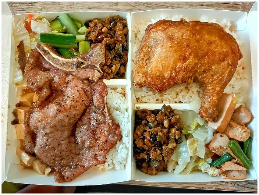 【桃園美食】大有便當．在地人激推，配菜不油膩，炸雞腿飯必點!