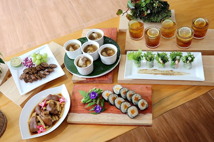 嘉義美食|嘉義群山咖啡宴-新悦花園酒店/小原婚宴餐廳/綠香茶園民宿/楓衣竹食/鄒風館/草行居蔬食餐廳