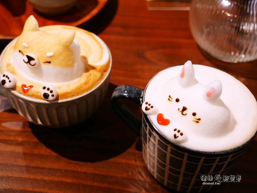 桃園市中壢區【理性&感性cafe】超萌療癒立體拉花&加價可指定圖案│咖哩飯/咖啡/甜點/下午茶 - 德妹看新世界