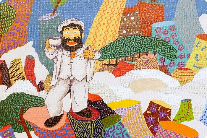 宜蘭景點⎪金車員山藝文中心。新亮點：可愛的伯朗先生60種KUSO版在這裡！有維梅爾畫風、跟月兔喝咖啡的伯朗阿伯，快來當文青拍一回！ @捲捲頭 Wonderful 品味。生活