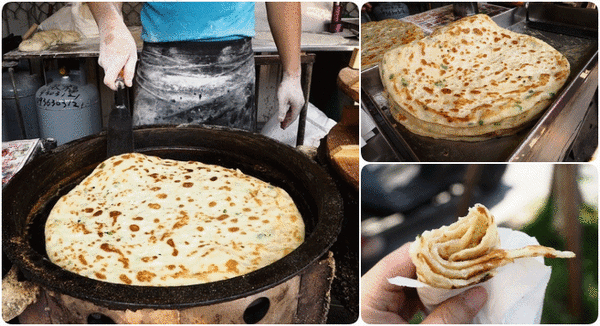 ▋宜蘭美食 ▋南興街無名蔥油餅。傳統市場裡的美味，乾烙餅皮鬆軟帶勁道 吃得到麵粉甜香及蔥香！ @捲捲頭 Wonderful 品味。生活