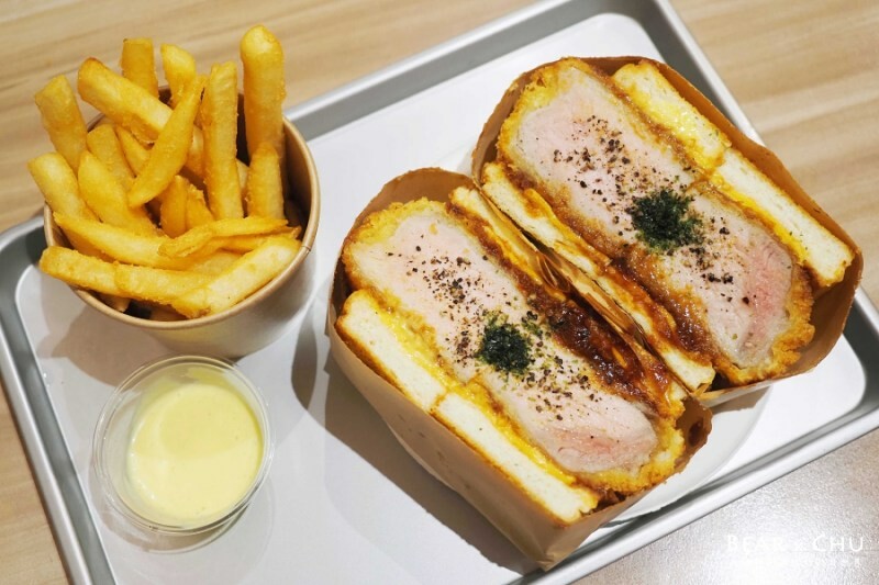 台北萬華爆紅限量美食推薦|日初早午食堂極厚熟成豬排三明治・厚到不可以思議的炸豬排三明治