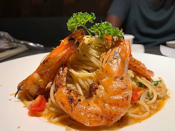 蒜爆海大蝦義大利麵