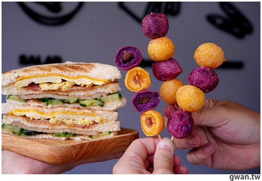 七月新開幕，炭爐烤的三明治 ! 一早還能吃到刈包和雙色地瓜球
