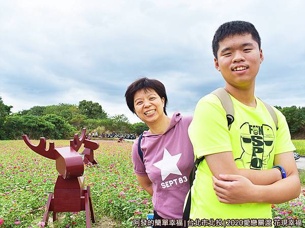愛戀關渡花現幸福11-花毯裡的麋鹿前留影.JPG