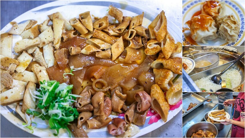 開到凌晨的米粉湯宵夜，擺盤滷味經典畫面！尬一份超大燒賣吃好飽啊～