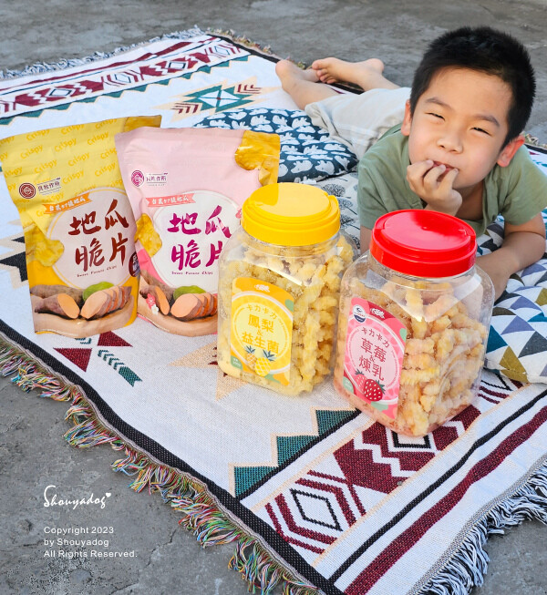 【餅乾零食】大眼蝦X飛燕煉乳 聯名新發售 卡力 地瓜脆片 野