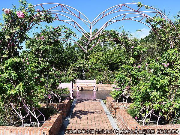 士林官邸菊展藝菊童遊19-玫瑰園-心型玫瑰拱門.JPG