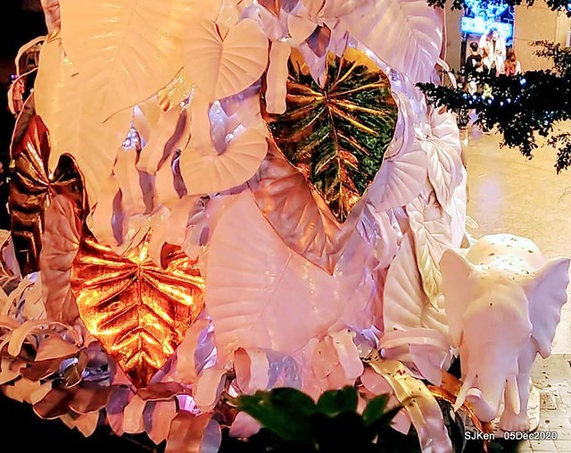 Christmas street night scene at Taipei Department stores area, Taipei, Taiwan, SJKen, Dec 5, 2020.