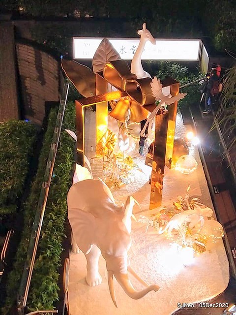 Christmas street night scene at Taipei Department stores area, Taipei, Taiwan, SJKen, Dec 5, 2020.