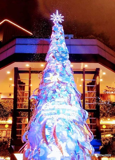Christmas street night scene at Taipei Department stores area, Taipei, Taiwan, SJKen, Dec 5, 2020.