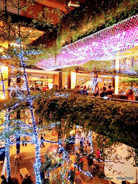 Christmas street night scene at Taipei Department stores area, Taipei, Taiwan, SJKen, Dec 5, 2020.