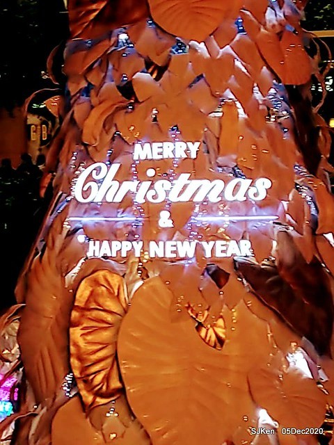 Christmas street night scene at Taipei Department stores area, Taipei, Taiwan, SJKen, Dec 5, 2020.