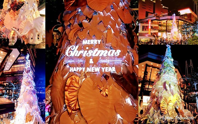 Christmas street night scene at Taipei Department stores area, Taipei, Taiwan, SJKen, Dec 5, 2020.