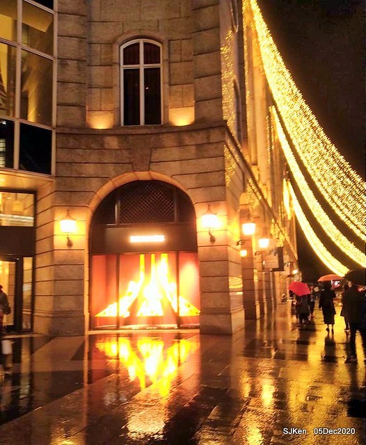Christmas street night scene at Taipei Department stores area, Taipei, Taiwan, SJKen, Dec 5, 2020.