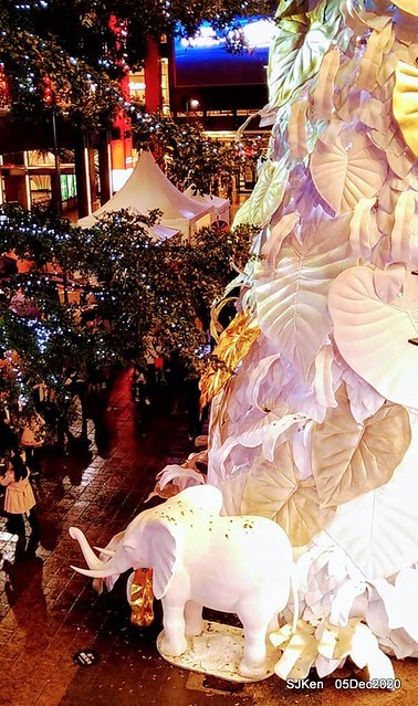 Christmas street night scene at Taipei Department stores area, Taipei, Taiwan, SJKen, Dec 5, 2020.
