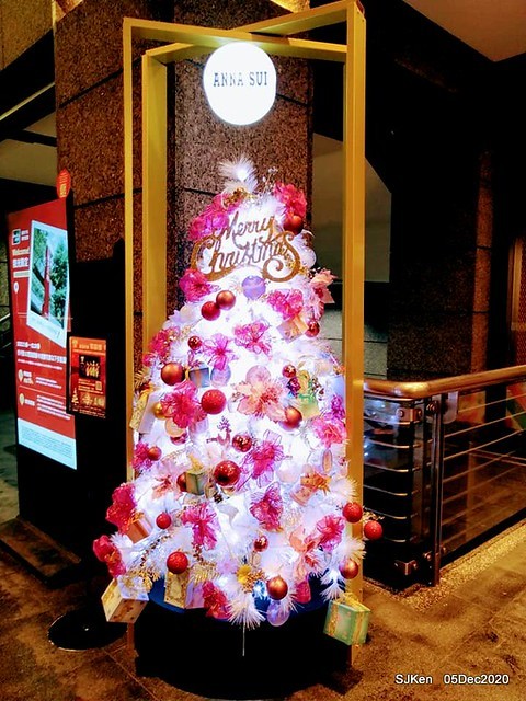 Christmas street night scene at Taipei Department stores area, Taipei, Taiwan, SJKen, Dec 5, 2020.