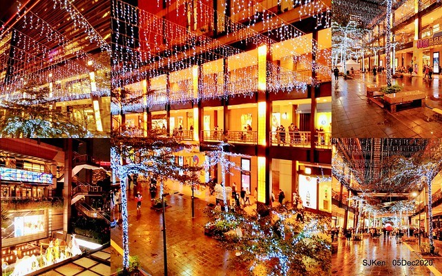 Christmas street night scene at Taipei Department stores area, Taipei, Taiwan, SJKen, Dec 5, 2020.