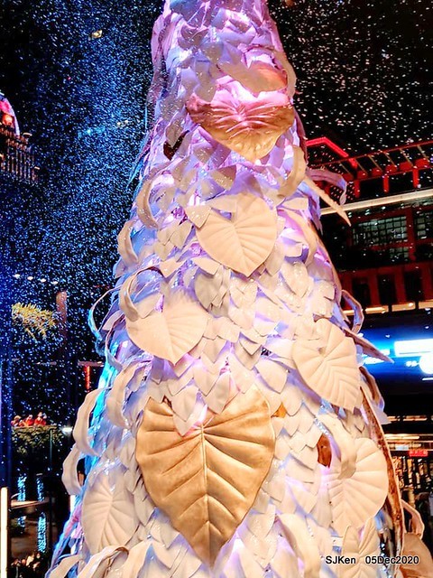 Christmas street night scene at Taipei Department stores area, Taipei, Taiwan, SJKen, Dec 5, 2020.