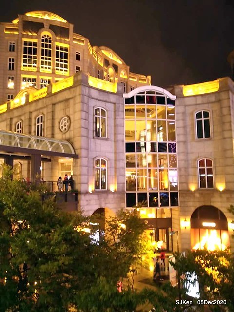 Christmas street night scene at Taipei Department stores area, Taipei, Taiwan, SJKen, Dec 5, 2020.