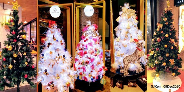 Christmas street night scene at Taipei Department stores area, Taipei, Taiwan, SJKen, Dec 5, 2020.