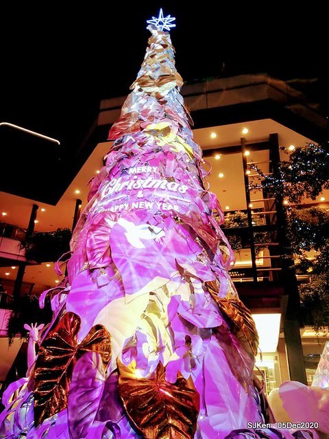 Christmas street night scene at Taipei Department stores area, Taipei, Taiwan, SJKen, Dec 5, 2020.