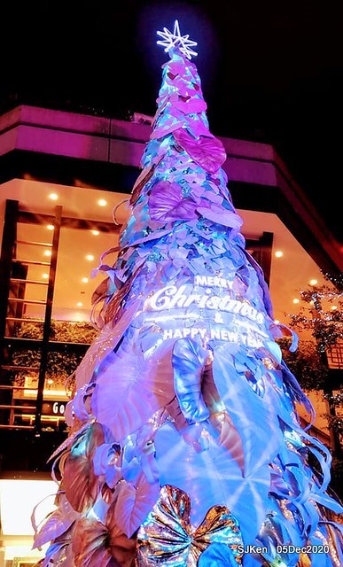 Christmas street night scene at Taipei Department stores area, Taipei, Taiwan, SJKen, Dec 5, 2020.