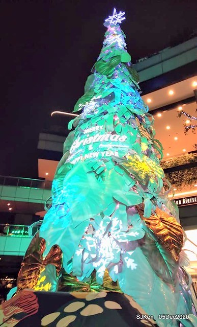 Christmas street night scene at Taipei Department stores area, Taipei, Taiwan, SJKen, Dec 5, 2020.