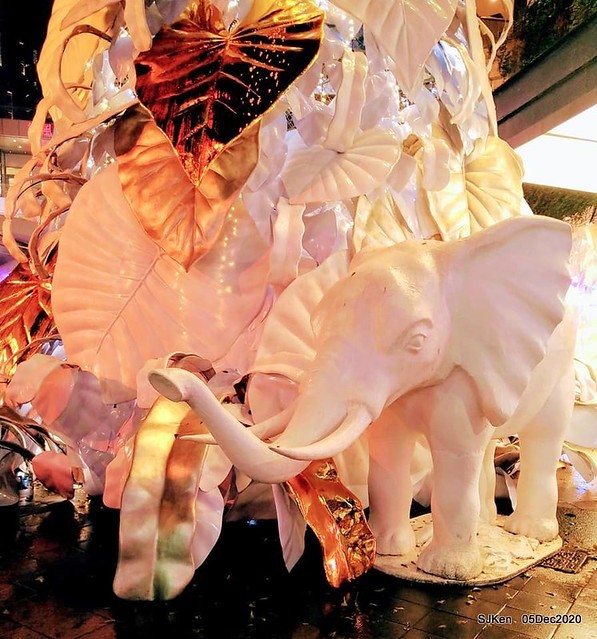 Christmas street night scene at Taipei Department stores area, Taipei, Taiwan, SJKen, Dec 5, 2020.