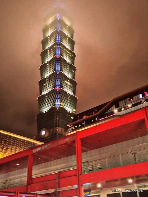 Christmas street night scene at Taipei Department stores area, Taipei, Taiwan, SJKen, Dec 5, 2020.