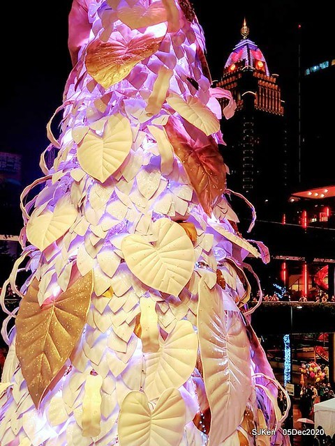 Christmas street night scene at Taipei Department stores area, Taipei, Taiwan, SJKen, Dec 5, 2020.