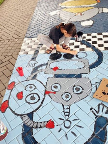 嘉義景點-番仔溝公園-大變身前後比照圖，煥然一新的開心樂園