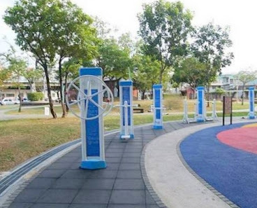 嘉義景點-番仔溝公園-大變身前後比照圖，煥然一新的開心樂園