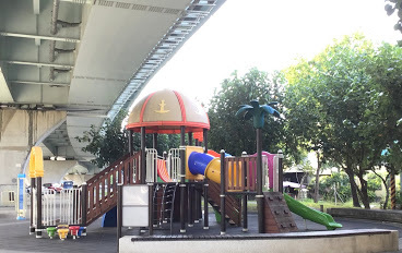 嘉義景點-番仔溝公園-大變身前後比照圖，煥然一新的開心樂園