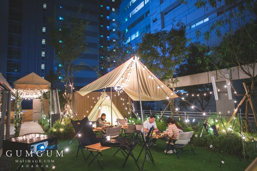 台北內湖美食｜GUMGUM NOT ONLY BEER & WINGS 雞翅啤酒吧內科店～內湖最美的戶外露營風餐酒館、超美的森林